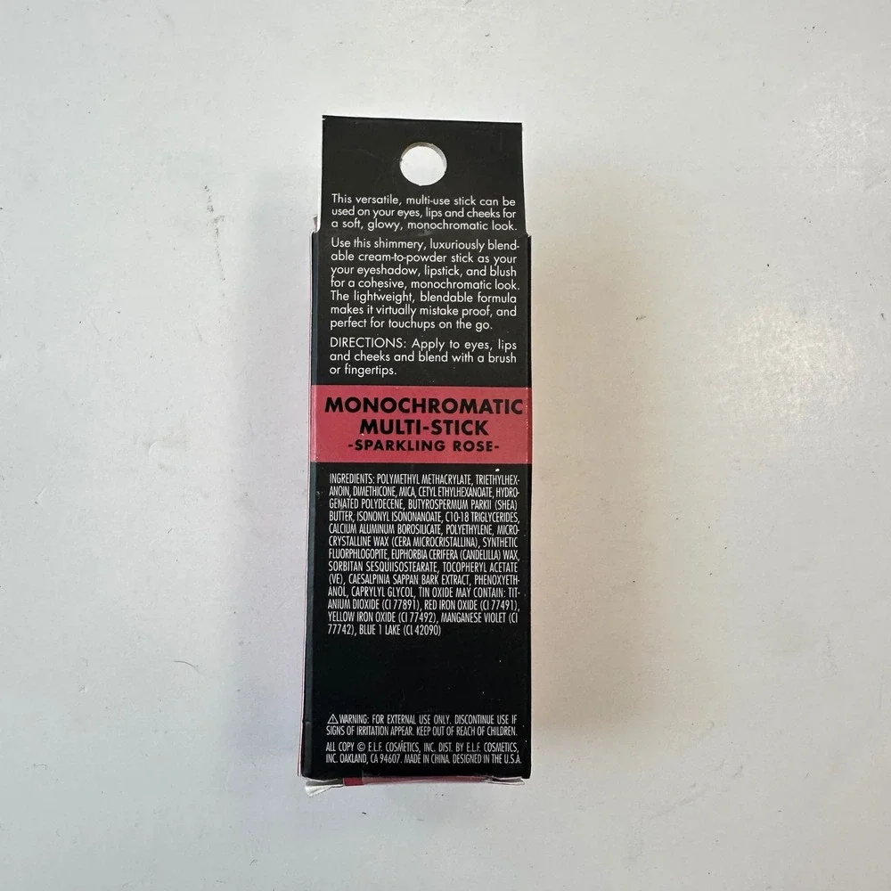 ELF Monochromatic Multi Stick Sparkling Rose Blush Eyes Lips Vegan‎ Cruelty Free